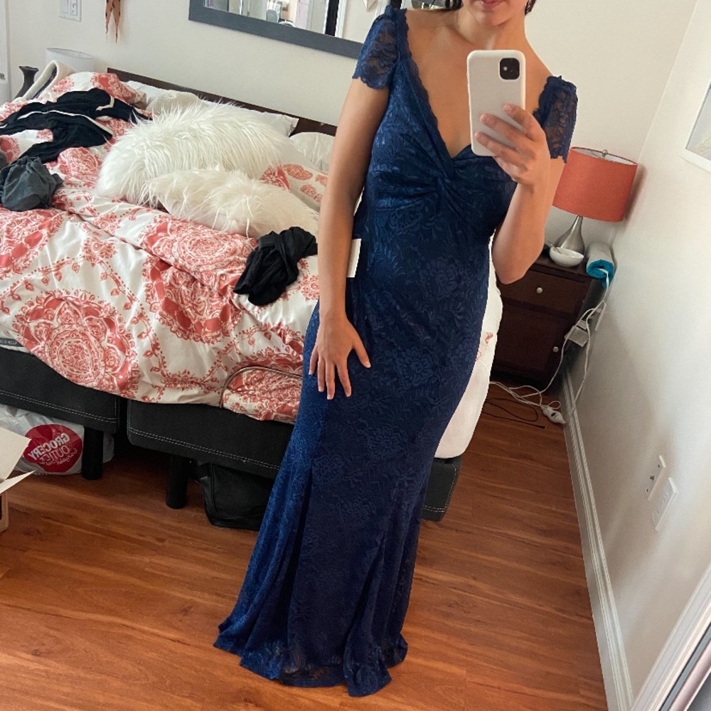 Lulu Maxi formal navy blue dress